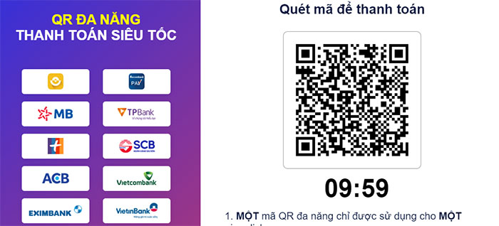 Quét mã QR ngân hàng 8XBET